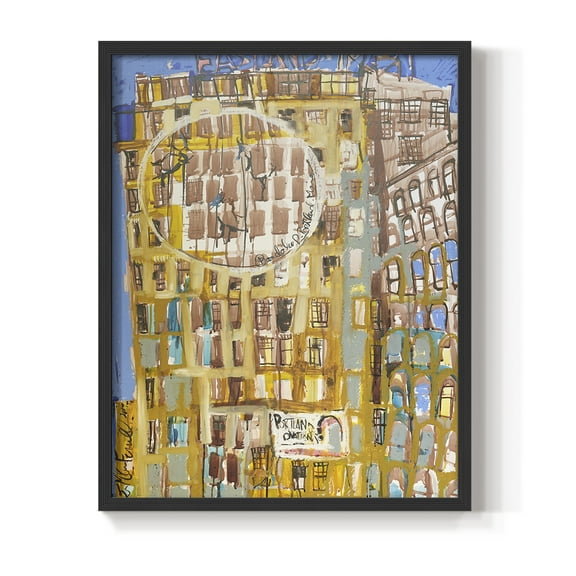 Bandaloo II Framed Print in Black Solid Wood Framed Print No Nail Hanging