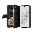 thumbnail image 3 of Multifunctional Case for Google Pixel 7,[RFID Blocking] 9 Credit Cards Holder with Wrist Strap, Premium PU Leather Zipper Wallet Purse Magnetic Flip Phone Cover for Google Pixel 7, Black, 3 of 12
