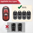 thumbnail image 5 of for Buick Key Fob Cover with Upgraded Anti-lost Luxury Keychains, Fashionable Matte Metallic Silver Soft Case for Enclave Encore Regal Tourx, 5 of 8