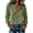 Green, variant on Women V Neck Button Down Blouse, Roll-Up Long Sleeve Linen Tops Daily Casual Dressy Shirt