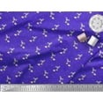 thumbnail image 2 of Soimoi Silk Fabric Footprint,Cheese & Rat Kids Printed Craft Fabric by The Yard 42 Inch Wide, 2 of 3