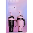 thumbnail image 2 of Taza de vacío gigante de gran capacidad de 40 oz con asa para automóvil, taza para automóvil con pajita para mantener el frío, regalo para parejas, taza de agua, 2 of 5