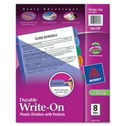 Avery Write-On Big Tab Plastic Dividers, 8-Tab, Letter,