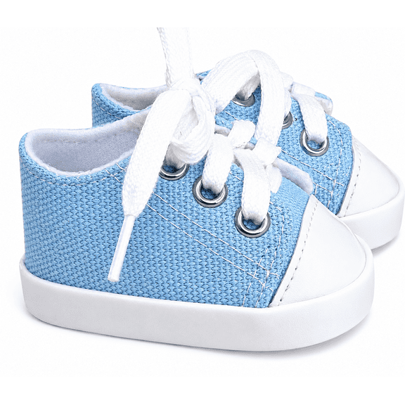 MBD® 18 Inch Doll Shoes- Sea Blue Weighted Canvas Tennis Shoes Fits 18 Inch Fashion Dolls - Fits Kennedy and Friends Dolls