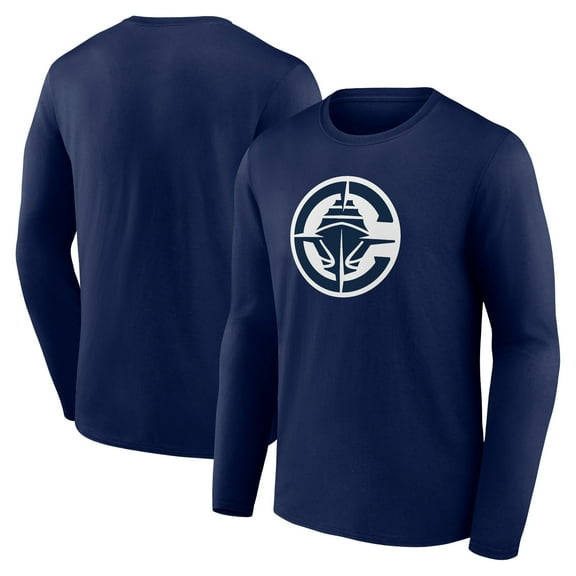 Men's Navy LA Clippers Primary Logo Long Sleeve T-Shirt