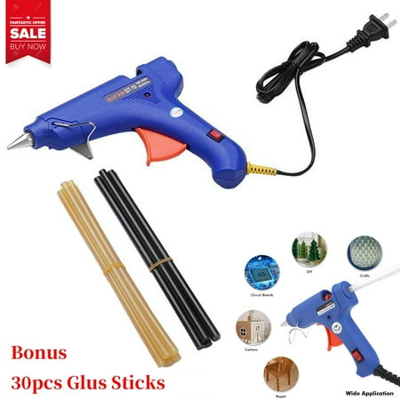 Hot Glue Gun Upgraded Version 20W Dual Power High Temp Heavy Duty Melt Glue Gun Kits with 30 Pcs Premium Glue Sticks for Arts & Crafts Use,Christmas Decoration/Gifts
