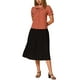 thumbnail image 2 of INSPIRAR CHIC Blusa de Mujer Vintage con Cuello Peter Pan y Corbata, Camisa Casual Linda de Algodón con Botones L Naranja Quemado, 2 of 5