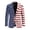 American Flag Design, variant on Lightweight Business Suit Jacket, Camo American Flag Polyester Slim Fit Casual Sport Coat for Prom Formal