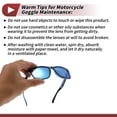 thumbnail image 6 of Unique Bargains 1 Pcs Motorcycle Riding Goggles Anti-glare Tri-acetel Cellulose PC UV400 Cycling Sunglasses Blue Lens Black, Blue Frame, 6 of 6