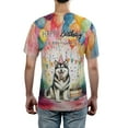 thumbnail image 5 of Happy Birthday to Alaskan Malamute Kitten Party Balloons Cake All Over Print 3D Shirt Unisex Merch Alaska Mal Dog Lovers Gifts - 00027, 5 of 6