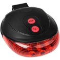 thumbnail image 1 of HAHADAXA Vélo Cyclisme 7 Modes de Flash Lumières Rouges Étanches avec 5 LED et 2 Faiscs Laser - Feu Arrière de Vélo, 1 of 7