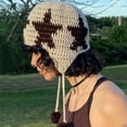 thumbnail image 2 of LinYooLi Crochet Hats for Women Stars Beanie Y2k Vintage Beanies Hat Grunge Accessories Emo Slouchy Warm Star Knitted, 2 of 7