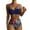 Blue, variant on TOOYOU Sports Brazilian Hawaii Women Print Bikinis Swimsuit Push Up Bikini Set Two Pieces Beach Bathing Suit Swimwear Biquinis Micro Bikinis Brazilian