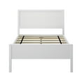 thumbnail image 6 of Plank+Beam Solid Wood Twin Bed Frame with Headboard, Modern Platform Bed for Adults, White, 6 of 9