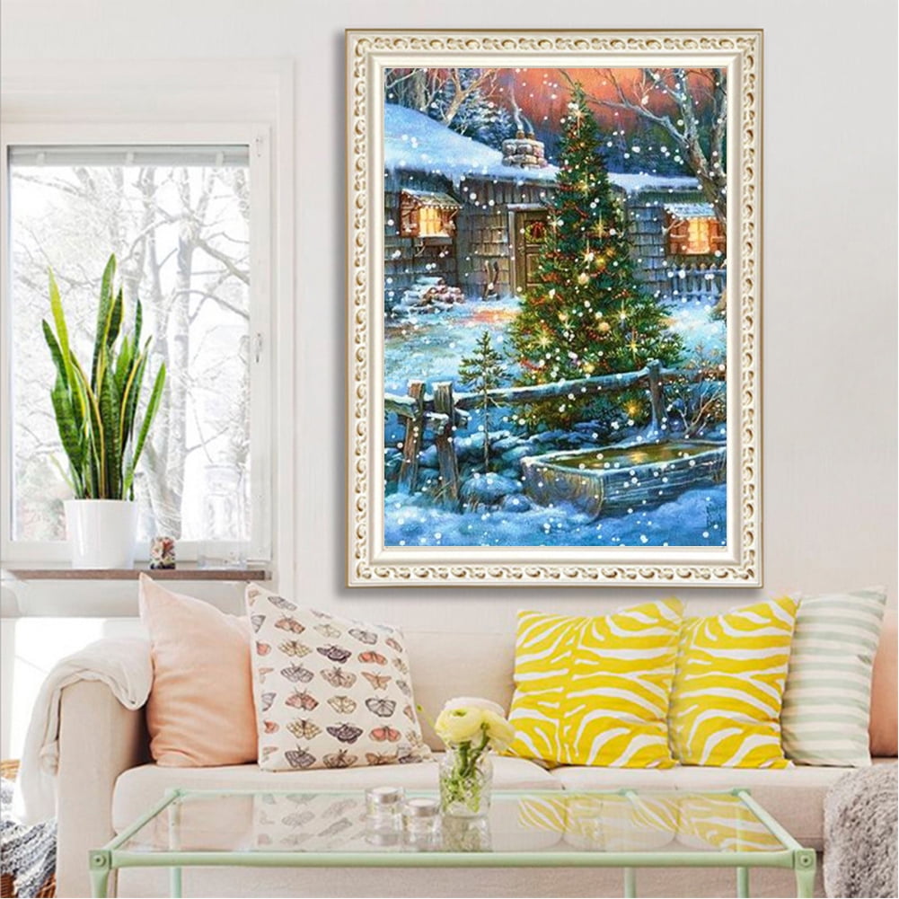 Greensen 5D DIY Beautiful Christmas Tree Pattern Crystal Diamond