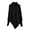 Black, variant on Womens Turtleneck Poncho Sweater Knit Loose Fit Long Sleeve Asymmetric Pullover Cape Shawl Fall Winter