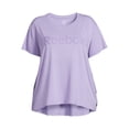 thumbnail image 3 of Reebok Women's Plus Size Renew Short Sleeve High Low Tee, 3 of 5