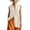 Beige, variant on Women's Elegant Stand Collar Sleeveless Shirt, Flowy Longline Blouse, Casual Button-Down Tunic Top White XXL(XXL)
