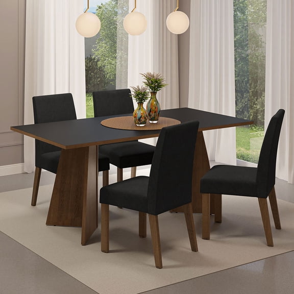 Juego de Comedor con Mesa y 4 Sillas April Madesa MN 01