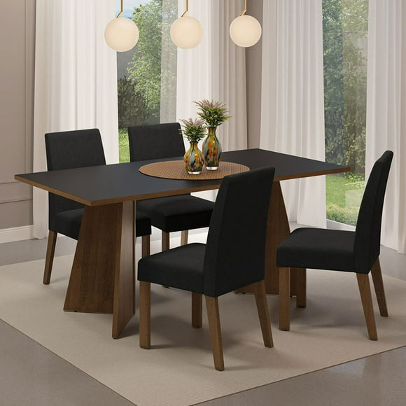 Juego de Comedor con Mesa y 4 Sillas April Madesa MN 01