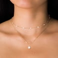 thumbnail image 3 of Gold Pearl Necklace for Women, 14K Gold Plated Layered Pearl Necklaces for Women Trendy Simple Herringbone Chain Pearl Necklace for Women Gold Jewelry Gifts, 3 of 7