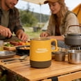 thumbnail image 7 of Outdoor Cup Portable Travel Mug for Camping Hiking Picnic Reusable Coffee Tea Cup with Hanging Handle Food Safe PP Material Shatter Resistant Dishwasher Safe （Yellow）, 7 of 7