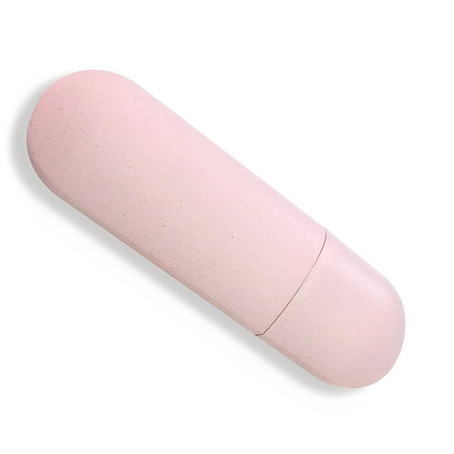 Portable Toothbrush Storage Box Travel Camping Toothbrush Case Cover Safety Health Bathroom Storage Organizer Box pink