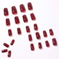 thumbnail image 2 of Uñas postizas Apuakthei Bling-Short Full Cover Press on Nails Art Square Uñas postizas acrílicas para mujeres y niñas 24 piezas, 2 of 4