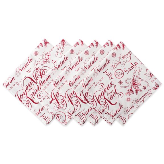 Vintage Christmas Print Napkin (Set of 6)