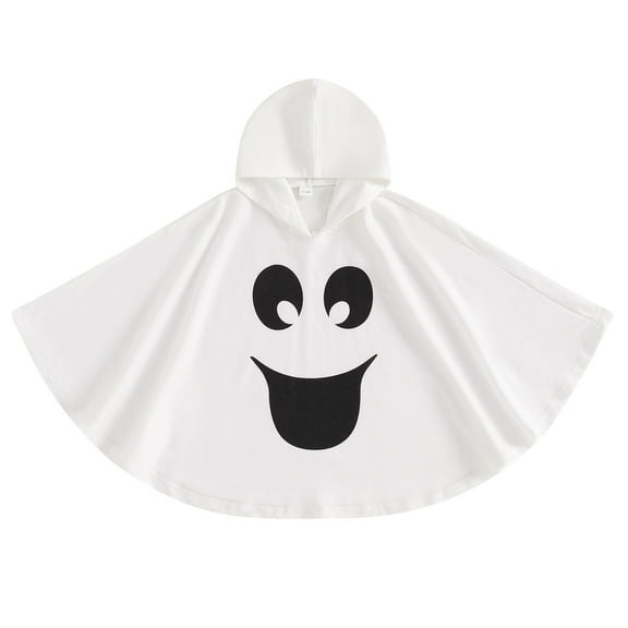 Coerni Toddler Kids Baby Girl Boy Halloween Clothes Ghost Cloak Hooded Cape Poncho Fancy Party Clothes Outfits 1-4 Years