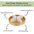 thumbnail image 5 of Rotating Bathroom Organizer with 4 Compartments - Bamboo Base White Finish, 5 of 7
