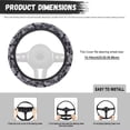 thumbnail image 5 of Uorisanigo Skull Print Car Steering Wheel Protector Grey Steering Wheel Covers for SUV Vehicle Sedan Thicken Car Steering Wheel Protector 15 Inches Auto Wheel Cover Soft Car Decor Gift for Holiday, 5 of 8