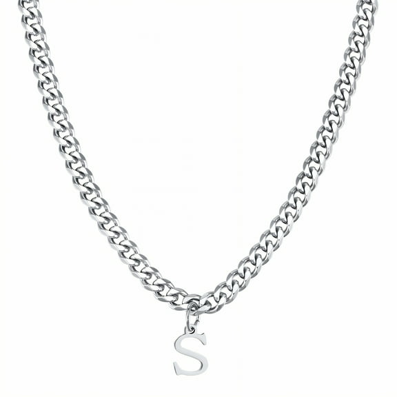 DESIGNICE Letter Necklace,Form-Fixed Letter Necklace,Flawlessly Refined Cute Necklaces,Silver1 Plated