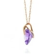 thumbnail image 2 of Galaxy Gold 14K Solid Gold Natural Amethyst Pendant Necklace for Women - Rose Gold Fine Jewelry, 2 of 5