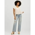 thumbnail image 5 of Jessica Simpson Women's Rosa Mid Rise Relaxed Straight Leg Jeans, 32.5" Inseam, Sizes 2-16, 5 of 6
