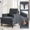 thumbnail image 6 of WETURE Modern Textile Solid Print Upholstered Accent Chair, Dark Gray, 6 of 8