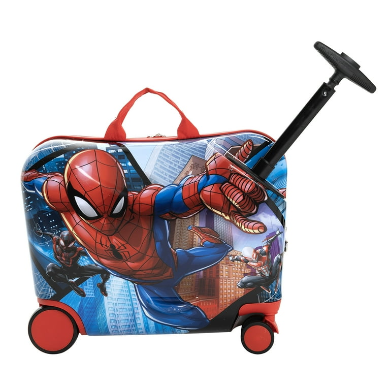 Marvel Spiderman Kid s Ride On Luggage Red Walmart