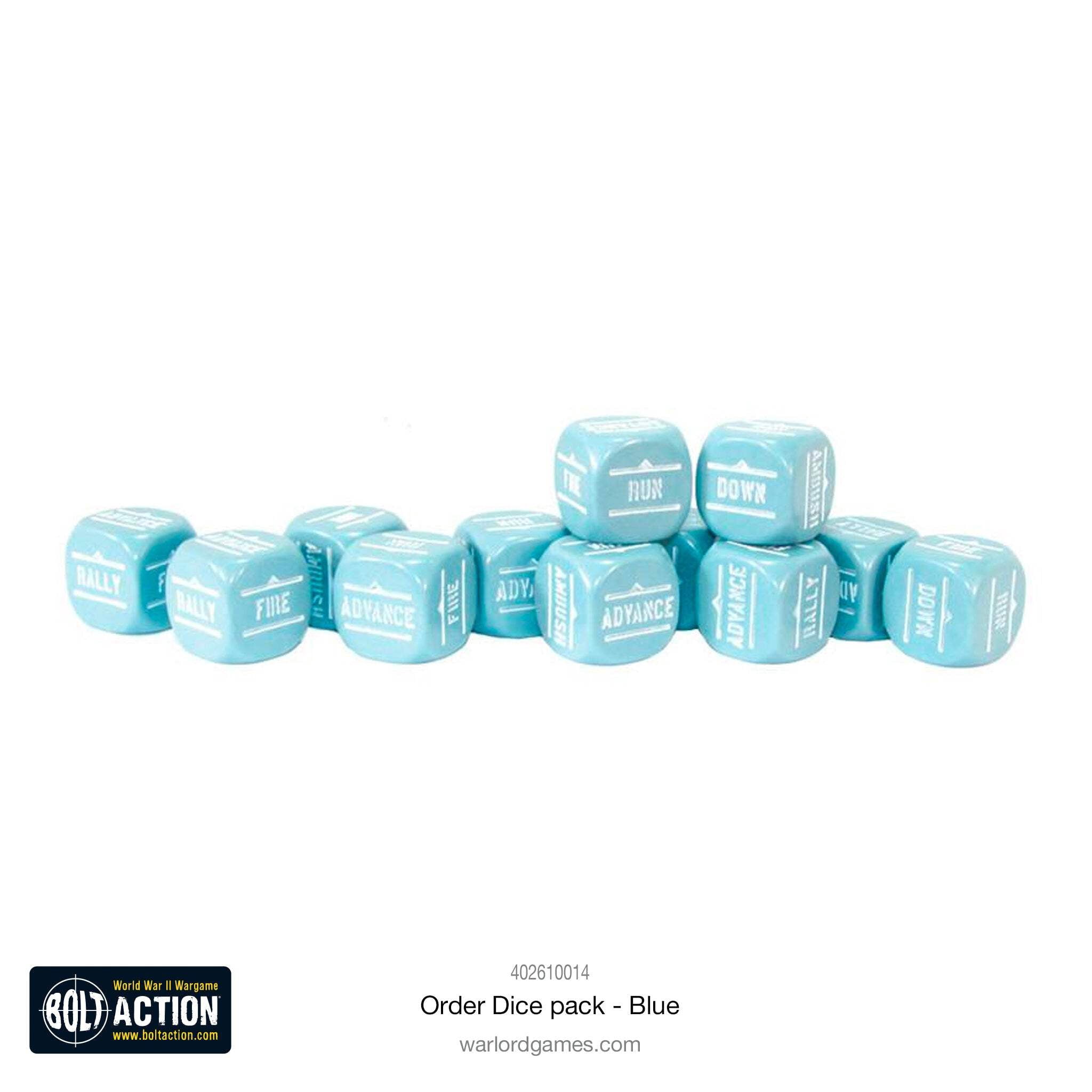 Warlord Games Order Dice - Blue (12) New