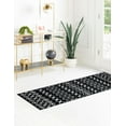 thumbnail image 3 of Rugs.com Moroccan Trellis Collection Rug – 8 Ft Runner Black And White Medium Rug Perfect For Hallways, Entryways, 3 of 7