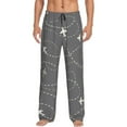 thumbnail image 2 of Kdxio Airplane Routes Around The World Print Men's Sleep Pajama Pant Lounge Pants with Pockets, 2 of 8