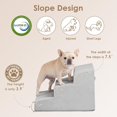 thumbnail image 4 of Dog Stairs 15.7”H, 3-Step Slope Dog Stairs for Couch and Sofa, Pet Steps with Non-Slip Bottom, Low Ramp and Larger Step Area,Light Grey, 4 of 16