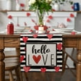 Valentine's Day Table Flag Heart Pattern Holiday Decoration Heat
