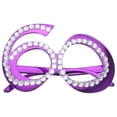 thumbnail image 3 of 1 par de gafas de cumpleaños de 60 años con diamantes de imitación, divertido disfraz de plástico para fotomatón., 3 of 7