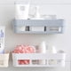 thumbnail image 2 of Estante organizador de almacenamiento para baño adhesivo, color blanco, para ducha y montaje en pared, 2 of 5