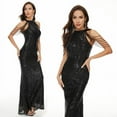 thumbnail image 1 of Sequin Fishtail Long Dress Performance Activity Banquet Car Model Etiquette Evening Dress Dress, 1 of 6