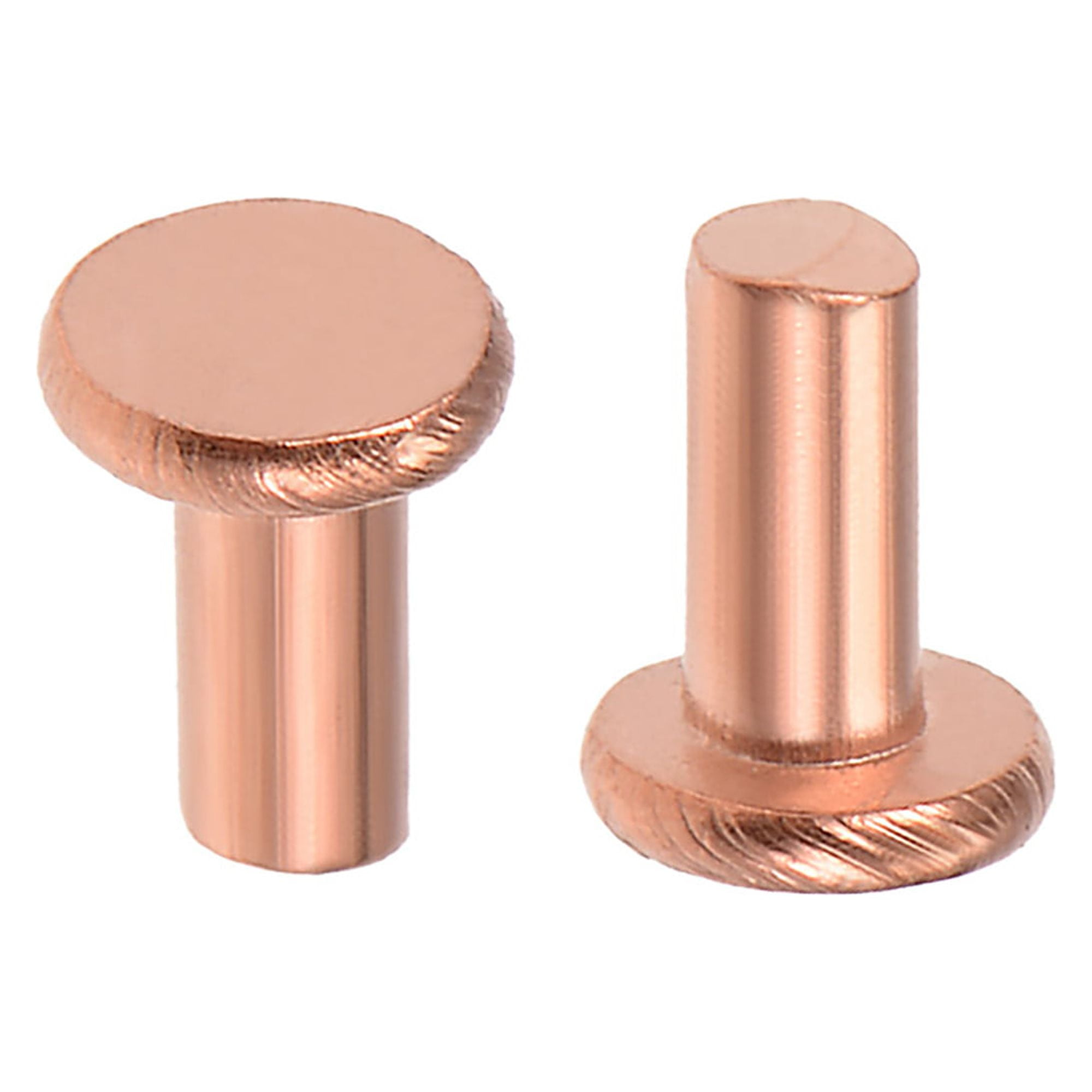 Lot De 100 Rivets En Cuivre à Tête Ronde - Dimensions 1/8" X 5/16", Neufs D'origine