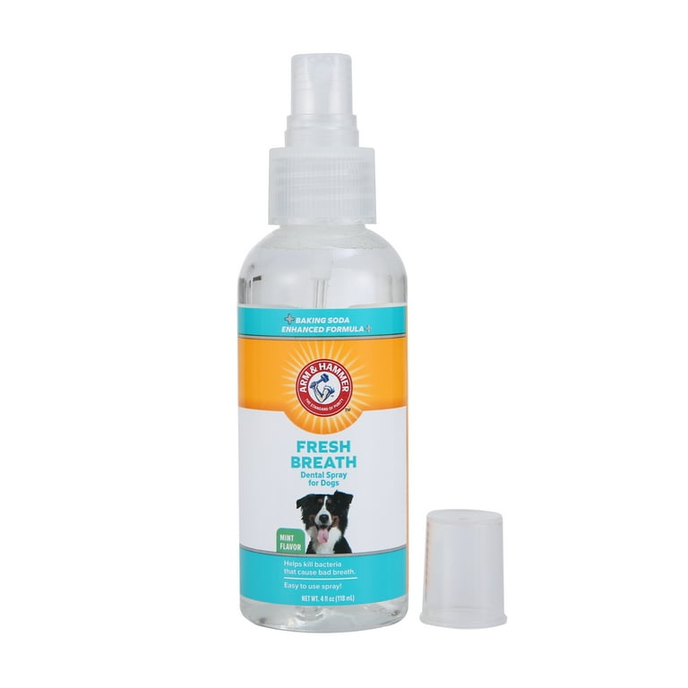 Arm Hammer Doggie Dental Spray Freshens Breath Controls Tartar Mint Flavor 4 oz Walmart