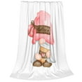 thumbnail image 2 of Bingfone Coffee Gnome (1) Print Flannel Fleece Blanket Throw Blanket For Bed,Sofa,Couch,Travel,Camping(60"X50"), 2 of 9