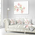 thumbnail image 3 of Designart Mongolia Flower Painting - Watercolor Floral Throw Pillow - 18x18, 3 of 5