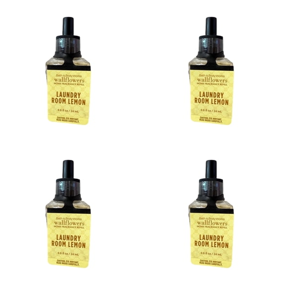 Bath & Body Works Laundry Room Lemon Wallflowers Refill 4 Pack